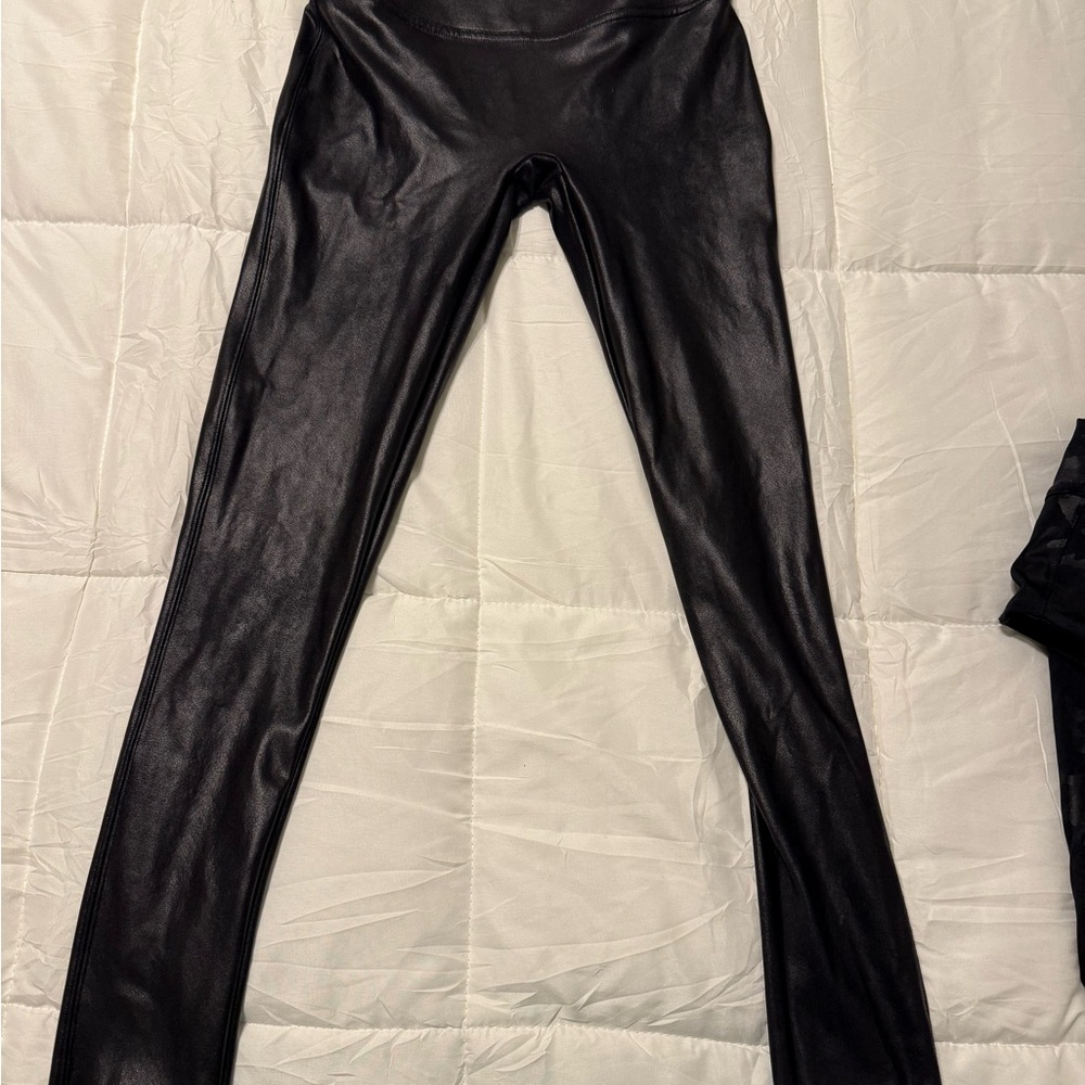 SPANX Shiny Black Leggings